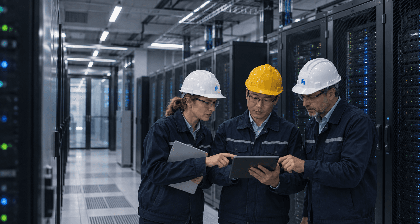 NORTH engineering team reviewing a data center project solution