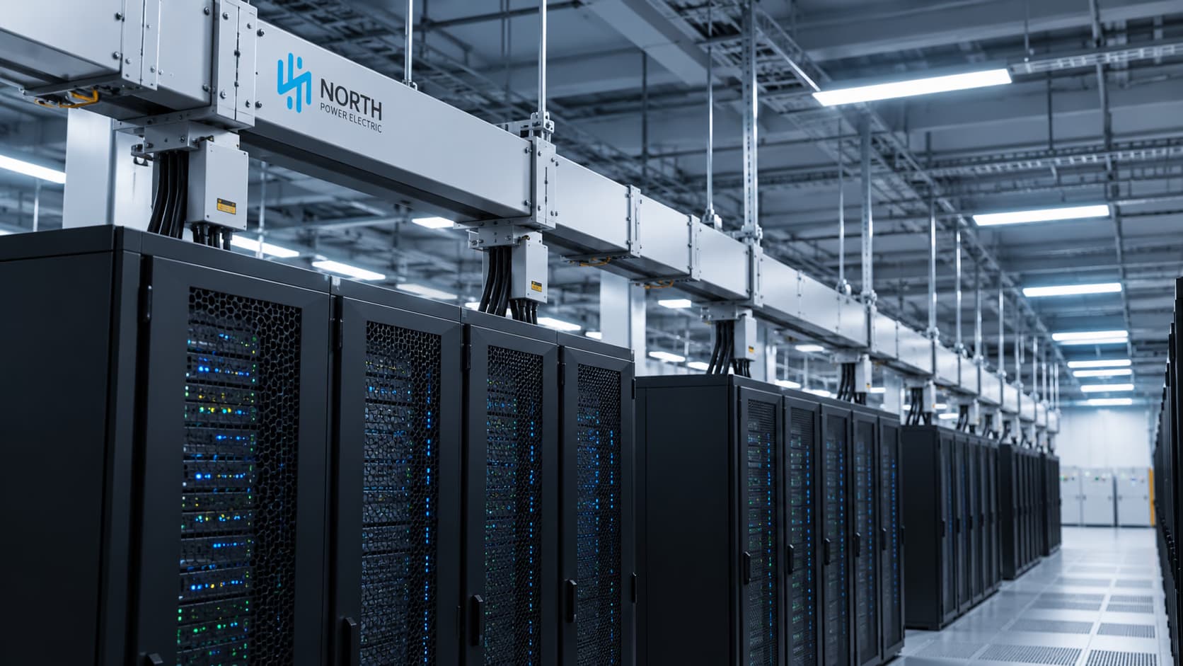 NORTH busway power-distribution application in a data center